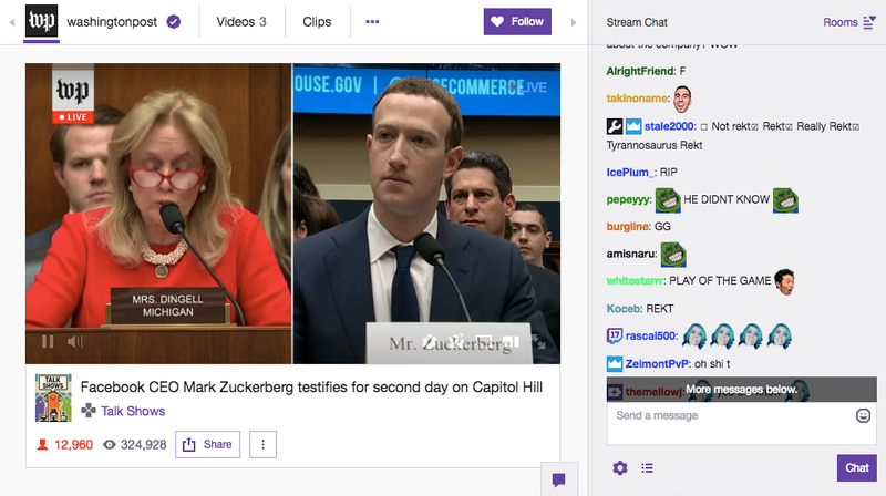 Illustration for article titled Twitch's Roasting of Mark Zuckerberg Is The Most 2018 Thing